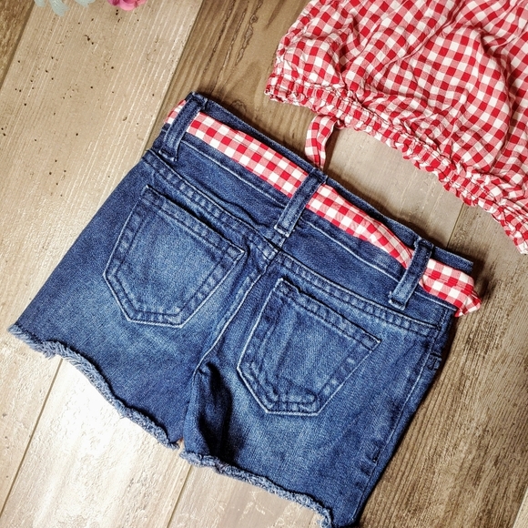 The Children's Place Girls Size 4/5 2 Pc Matching Outfit EUC Blue Red - Picture 8 of 15